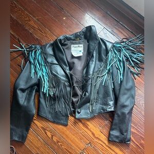 NFR worthy vintage leather jacket.